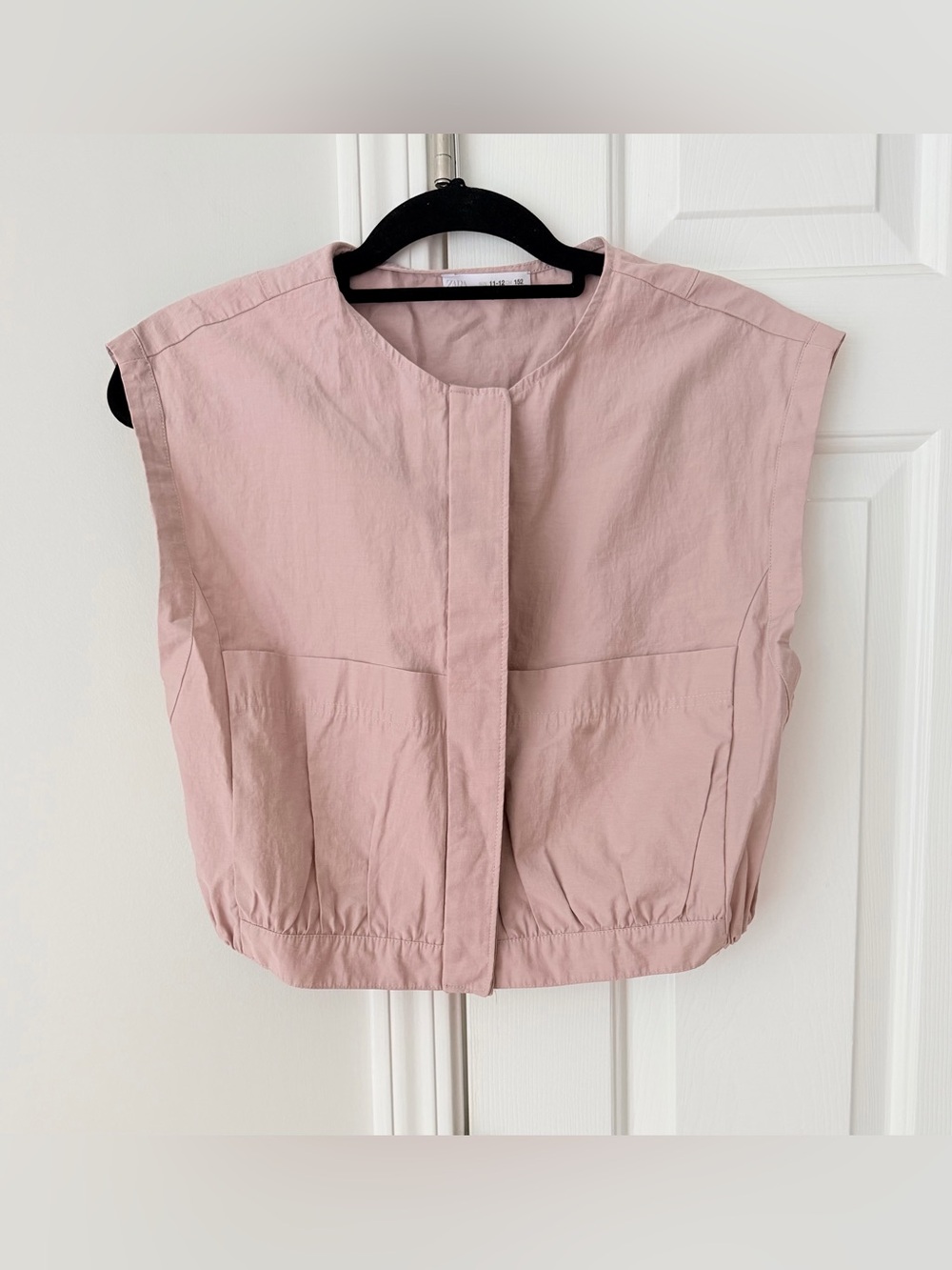 Zara Girls Oversized Snap Button Vest, Size 11-12y